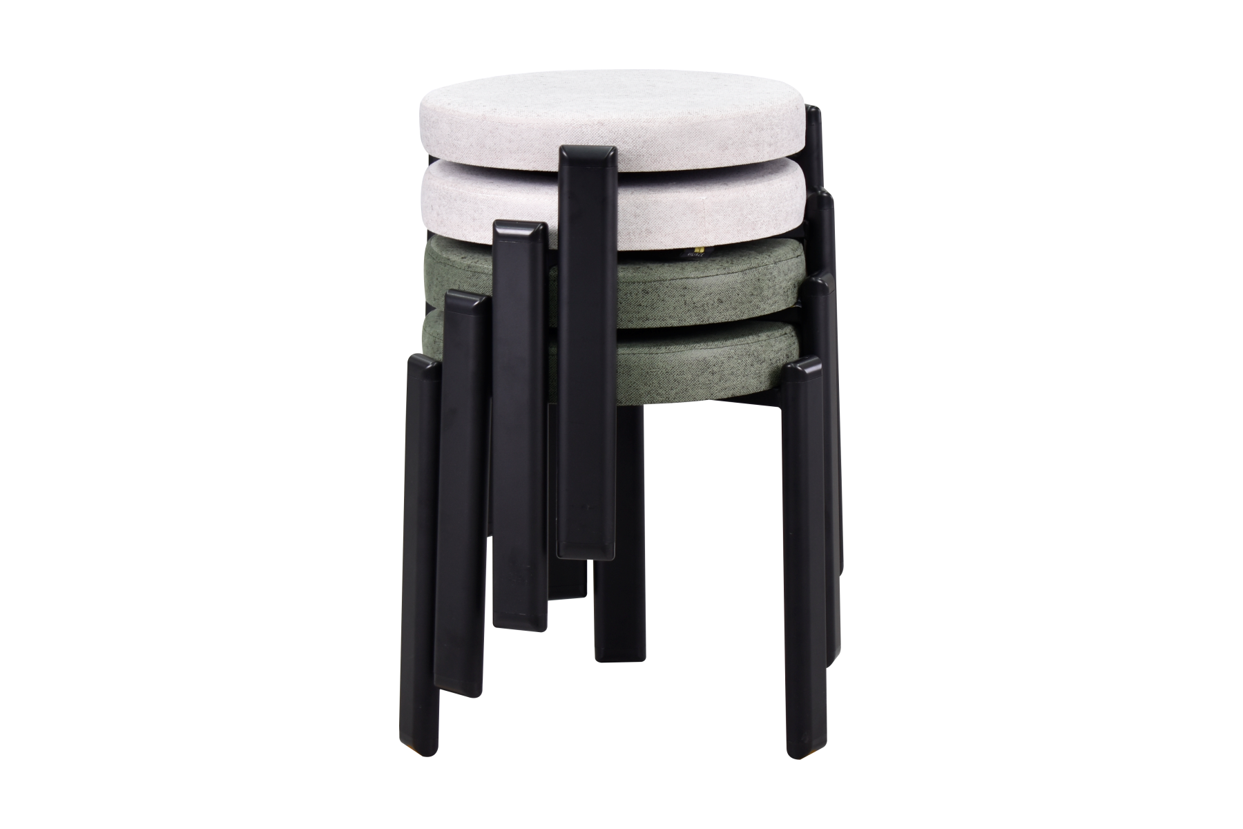 idea-soft-teras-tabure-siyah-ayak-sigma14 Teras Siyah Metal Ayak İstiflenebilir Mutfak-Balkon Taburesi Karışık 2 - 4 Adet - Görsel 1