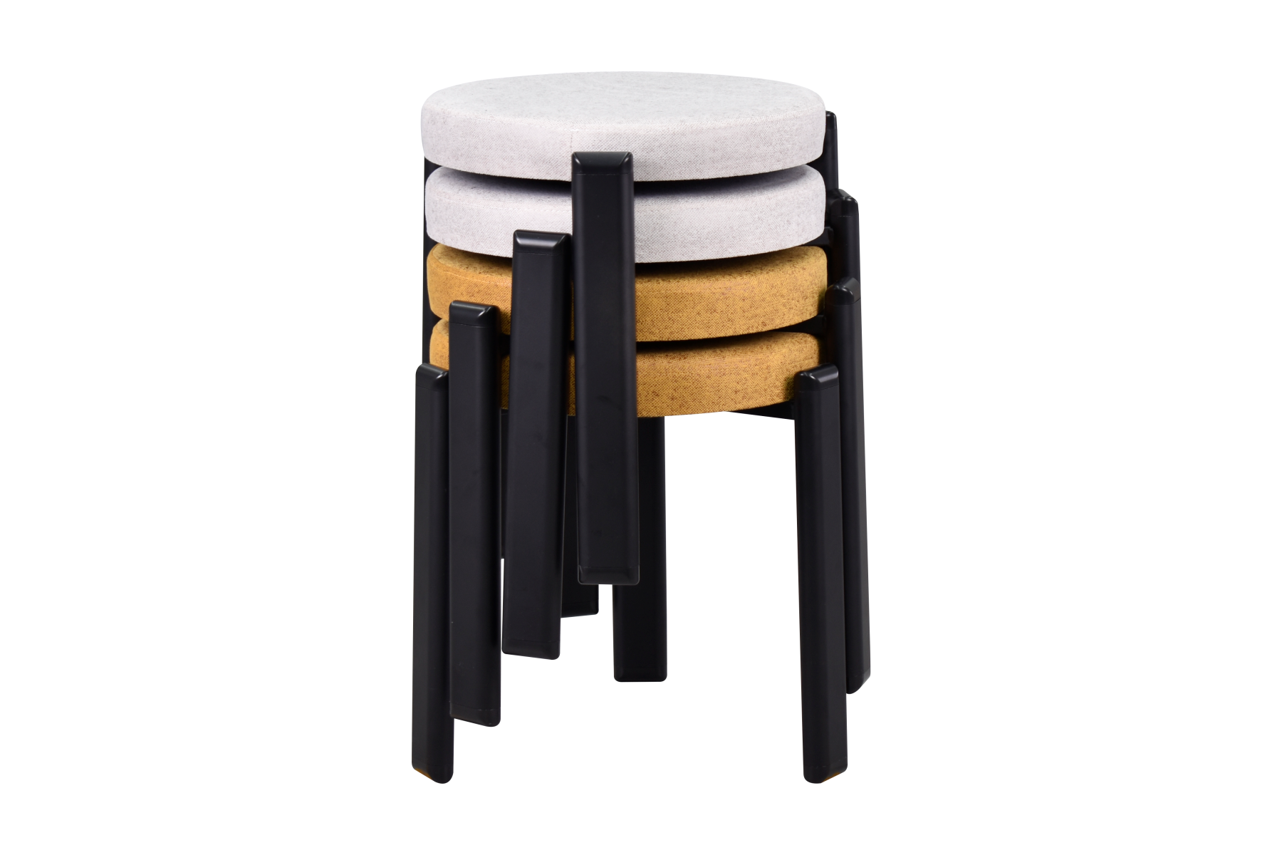 idea-soft-teras-tabure-siyah-ayak-sigma15 Teras Siyah Metal Ayak İstiflenebilir Mutfak-Balkon Taburesi Karışık 3 - 4 Adet - Görsel 1