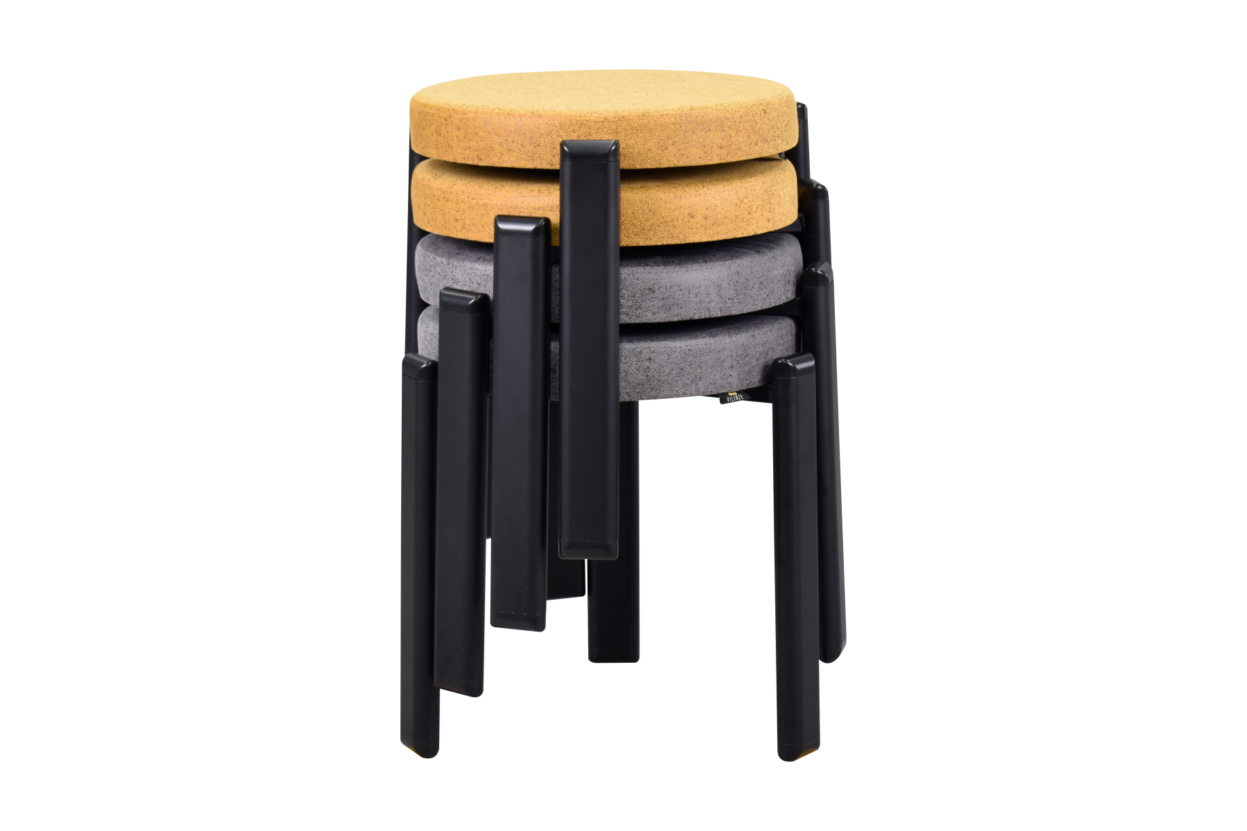 idea-soft-teras-tabure-siyah-ayak-sigma17 Teras Siyah Metal Ayak İstiflenebilir Mutfak-Balkon Taburesi Karışık 5 - 4 Adet - Görsel 1