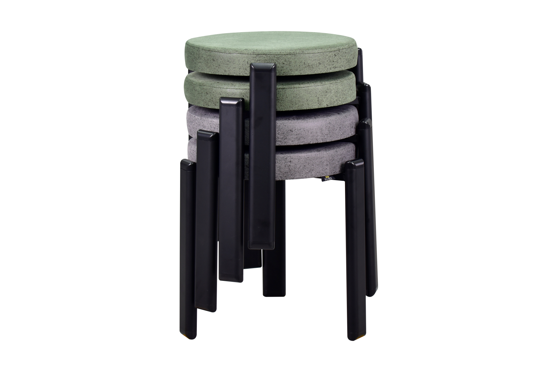 idea-soft-teras-tabure-siyah-ayak-sigma18 Teras Siyah Metal Ayak İstiflenebilir Mutfak-Balkon Taburesi Karışık 6 - 4 Adet - Görsel 1