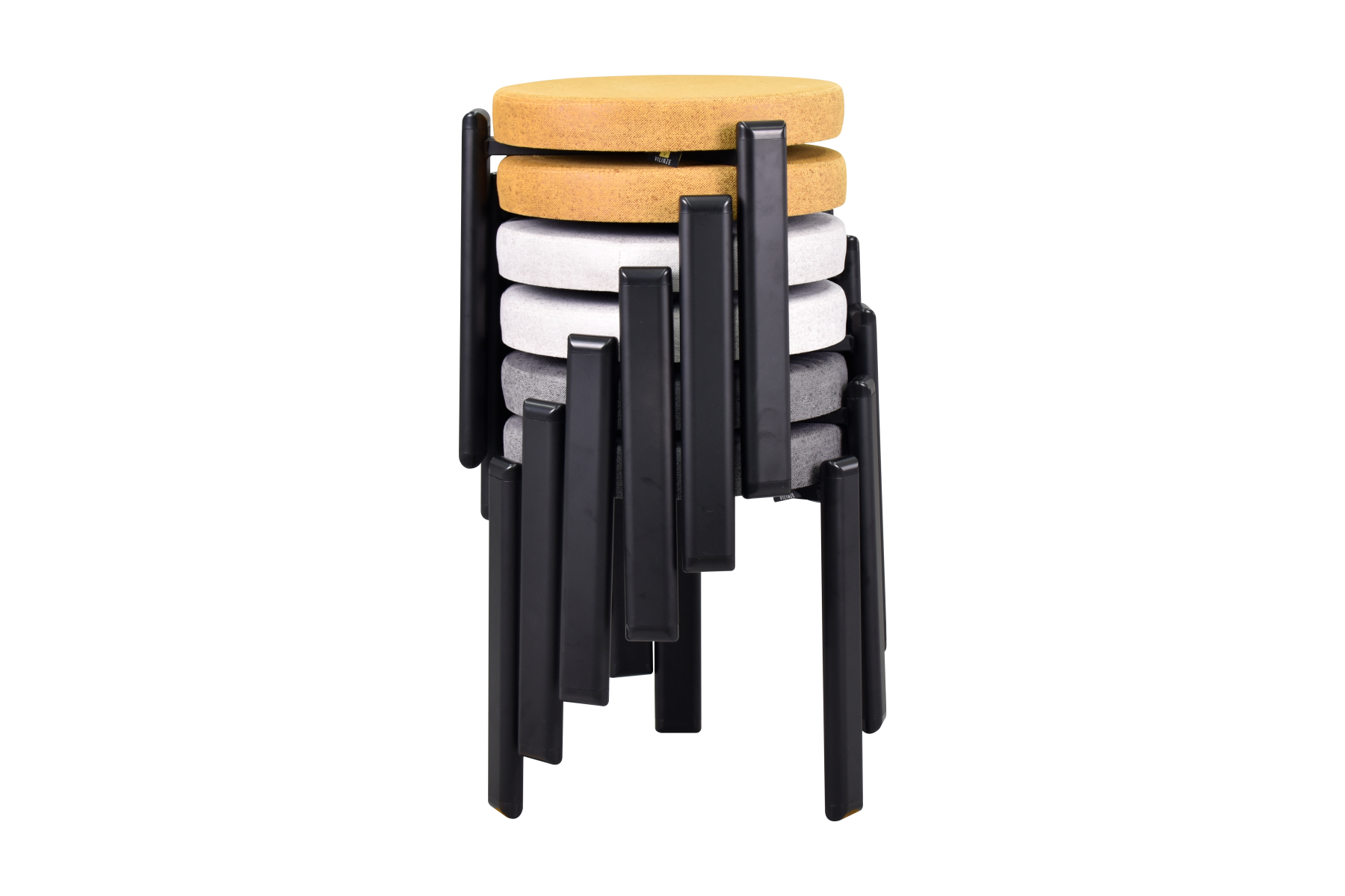 idea-soft-teras-tabure-siyah-ayak-sigma21 Teras Siyah Metal Ayak İstiflenebilir Mutfak-Balkon Taburesi Karışık 3 - 6 Adet - Görsel 1