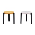 Teras Siyah Metal Ayak İstiflenebilir Mutfak-Balkon Taburesi Karışık 3 - 4 Adet - Görsel 2