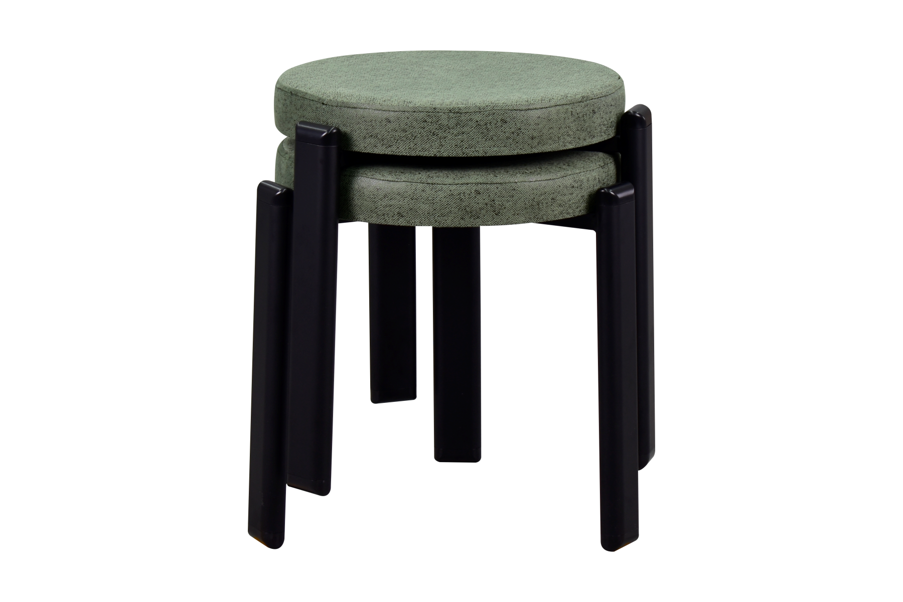 idea-soft-teras-tabure-siyah-ayak-sigma6 Teras Siyah Metal Ayak İstiflenebilir Mutfak-Balkon Taburesi Yeşil - 2 Adet - Görsel 1