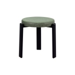 Teras Siyah Metal Ayak İstiflenebilir Mutfak-Balkon Taburesi Yeşil - 4 Adet - Görsel 2