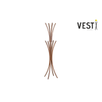 Vesti Ahşap Ayaklı Portmanto Elbise Askılığı Kestane - 8 Kollu - Görsel 2