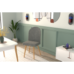 Mara Ahşap Ayak Sigma Sandalye Sarı - Naturel - Görsel 3