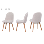 Mara Ahşap Ayak Sigma Sandalye Beyaz - Naturel - Görsel 3