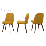 Mara Ahşap Ayak Sigma Sandalye Sarı - Kestane - Görsel 2