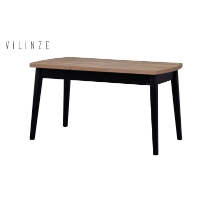 Aras Ahşap Yemek Masası Kestane/Siyah - 80*140 cm