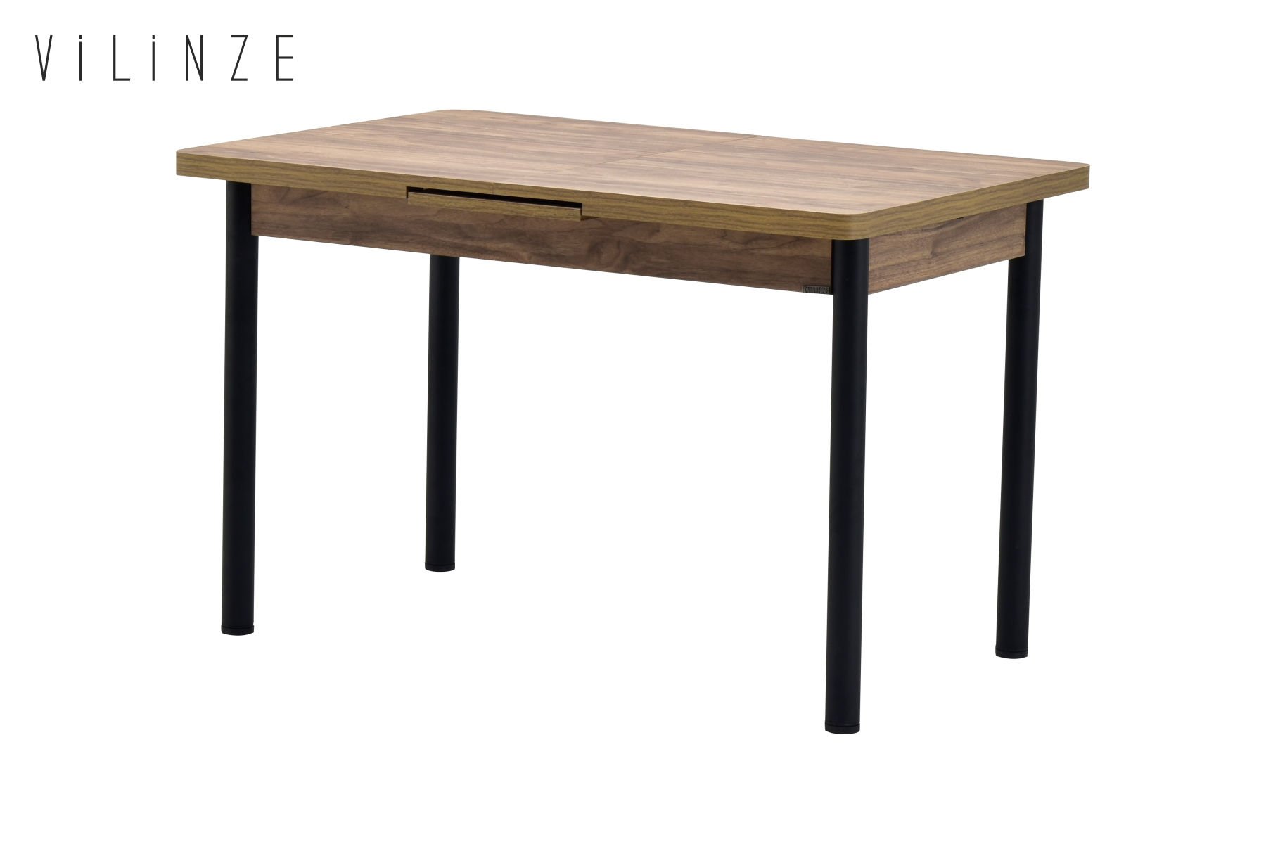 masa-elmas-2023-801203 Elmas Metal Siyah Ayak Yemek Masası - 80x120 cm (80x150 cm) - Görsel 1