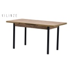 Elmas Metal Siyah Ayak Yemek Masası - 80x120 cm (80x150 cm) - Görsel 2