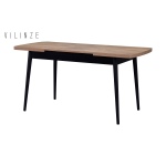 Golf Ahşap Yemek Masası - 70x120cm (70x150cm) Kestane/Siyah - Görsel 2