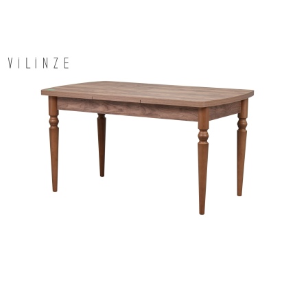 Turna Ahşap Yemek Masası - 80x140cm (80x180cm) Kestane