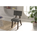 Mir 02 Ahşap Sandalye Gri - Naturel - Görsel 5