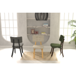 Mir 02 Ahşap Sandalye Gri - Siyah - Görsel 2