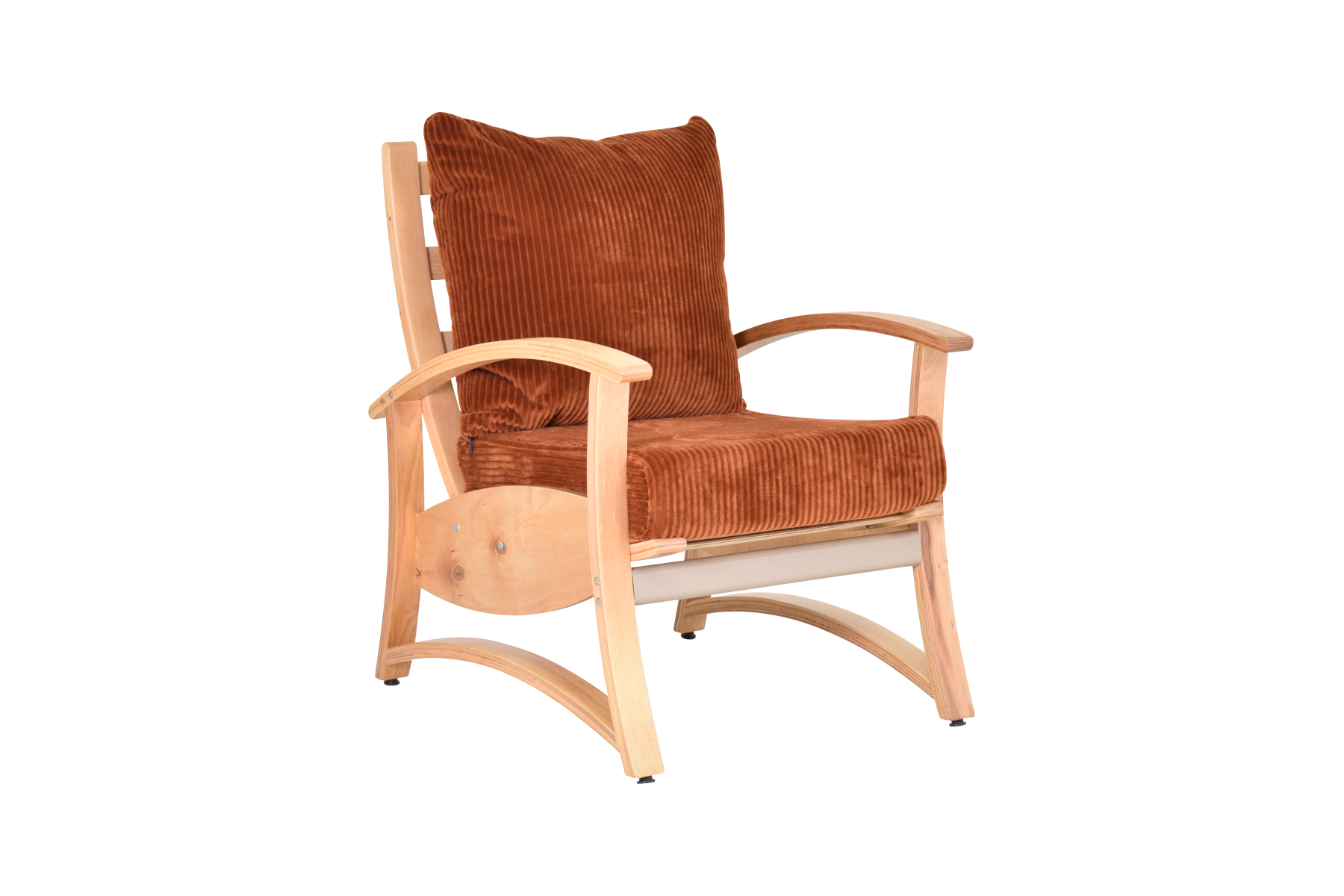 nora7 Nora Ahşap Tek Kişilik Berjer Kiremit - Görsel 1