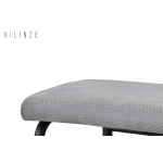 Peri Metal Siyah Ayak Sevilla Sırtsız Bank Gri - Görsel 2