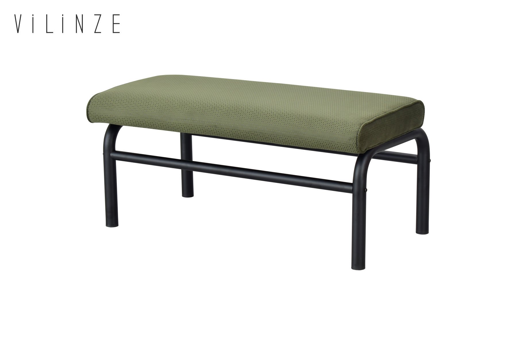 peri60-siyah-sevilla3 Peri Metal Siyah Ayak Sevilla Sırtsız Bank Yeşil - Görsel 1