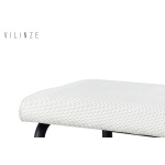 Peri Metal Siyah Ayak Sevilla Sırtsız Bank Beyaz - Görsel 2