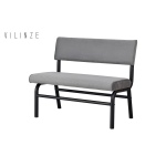 Peri Metal Siyah Ayak Sevilla Sırtlı Bank Gri