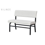 Peri Metal Siyah Ayak Sevilla Sırtlı Bank Beyaz