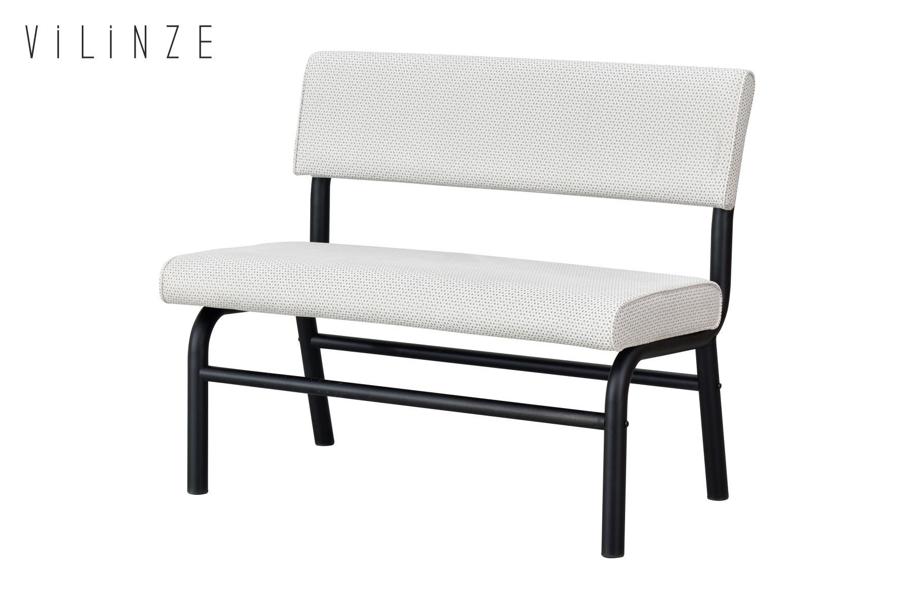 peri70-siyah-sevilla10 Peri Metal Siyah Ayak Sevilla Sırtlı Bank Beyaz - Görsel 1