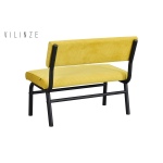 Peri Metal Siyah Ayak Sevilla Sırtlı Bank Sarı - Görsel 2