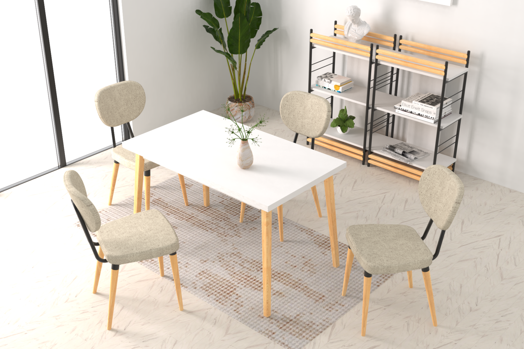 sigma-deniz-sandalye-avanos-mutfak-masasi-takimlari-ideasoft2 Deniz Sandalye Avanos Ahşap Mutfak Masası Takımı - 70x120 Cm Beyaz - Beyaz/Naturel - Görsel 1