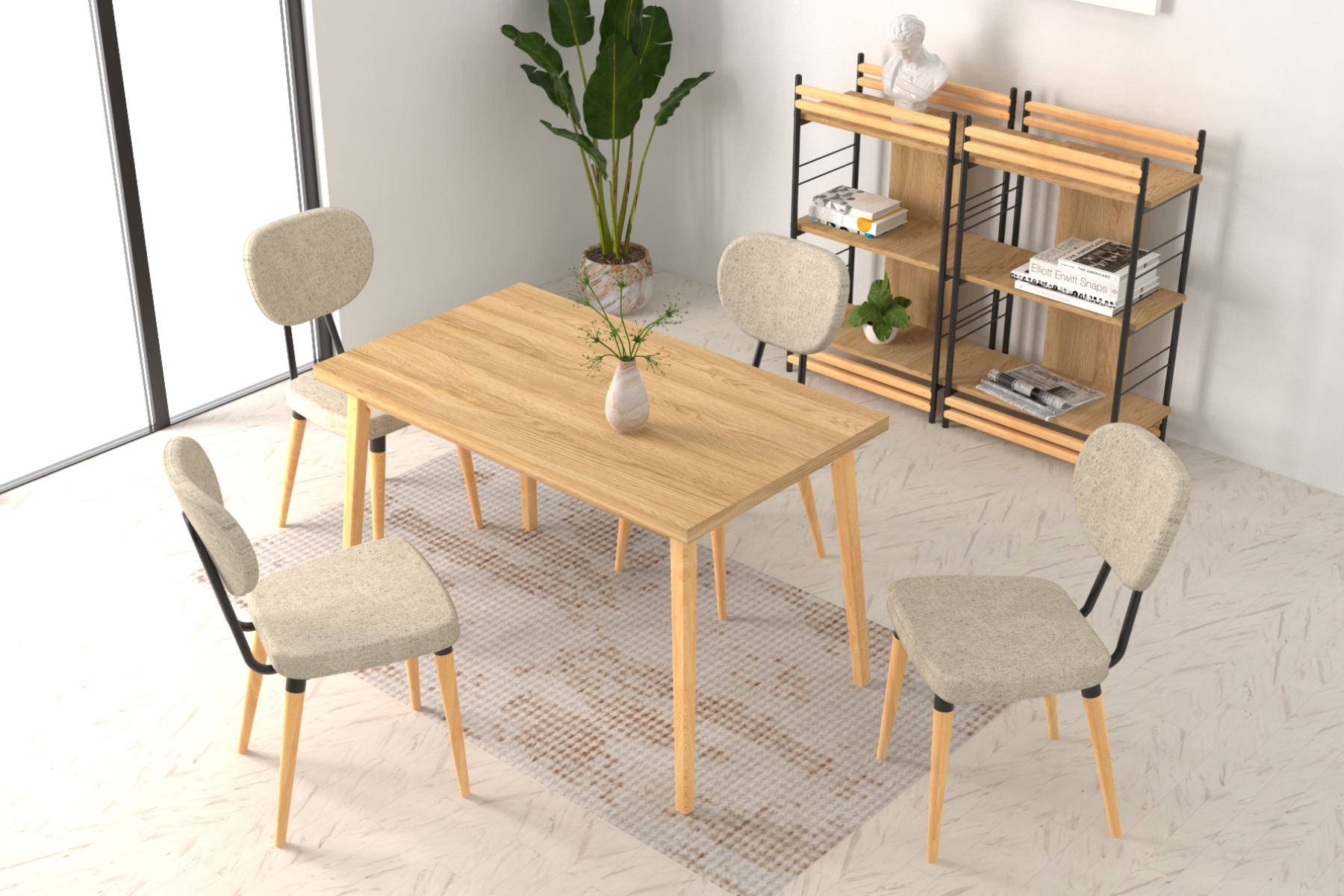 sigma-deniz-sandalye-avanos-mutfak-masasi-takimlari-ideasoft4 Deniz Sandalye Avanos Ahşap Mutfak Masası Takımı - 70x120 Cm Beyaz - Naturel - Görsel 1