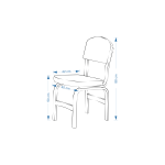 Ege Sandalye Avanos Yuvarlak Ahşap Mutfak Masası Takımı - 90x90 Cm Gri - Beyaz/Naturel - Görsel 3