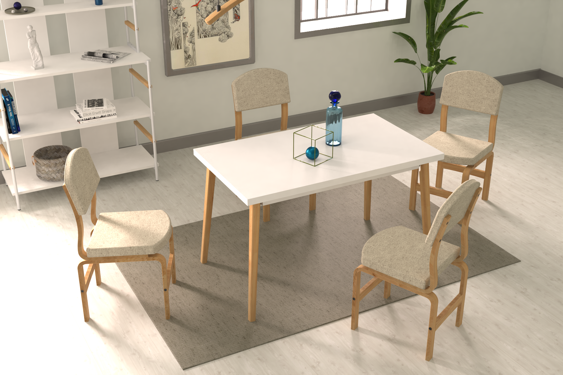 sigma-ege-mutfak-masasi-takimlari-ideasoft10 Ege Sandalye Avanos Ahşap Mutfak Masası Takımı - 70x120 Cm Beyaz - Beyaz/Naturel - Görsel 1