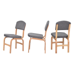 Ege Sandalye Avanos Ahşap Mutfak Masası Takımı - 70x120 Cm Gri - Beyaz/Naturel - Görsel 3