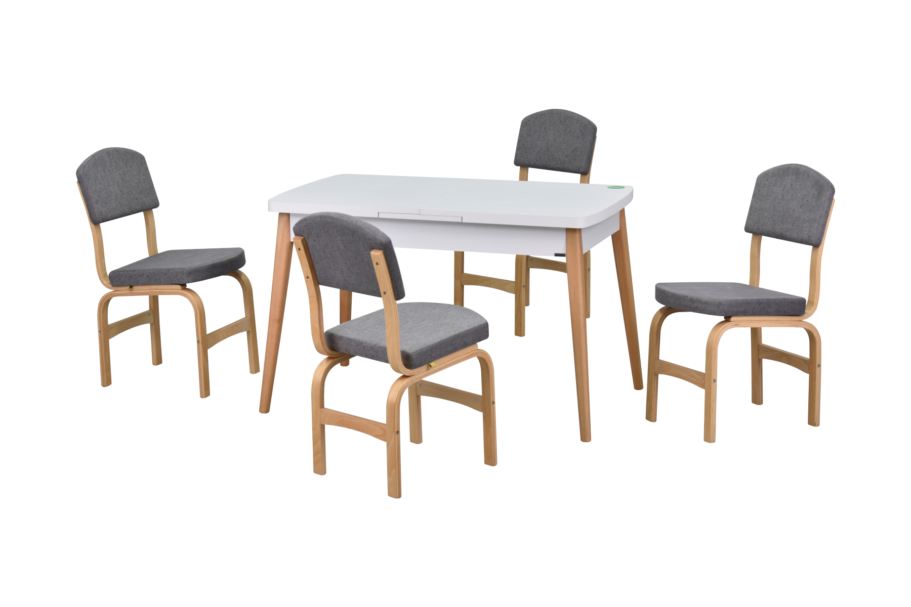 sigma-ege-sandalye-avanos-acilir-kapanir-mutfak-masasi-takimlari-ideasoft11 Ege Sandalye Avanos Ahşap Açılır Mutfak Masası Takımı - 70x120+30 cm Gri - Beyaz/Naturel - Görsel 1