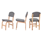 Ege Sandalye Avanos Ahşap Açılır Mutfak Masası Takımı - 70x120+30 cm Gri - Naturel - Görsel 3