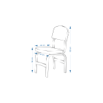 Ege Sandalye Avanos Ahşap Açılır Mutfak Masası Takımı - 70x120+30 cm Gri - Beyaz/Naturel - Görsel 4