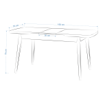 Ege Sandalye Avanos Ahşap Açılır Mutfak Masası Takımı - 70x120+30 cm Beyaz - Beyaz/Naturel - Görsel 8