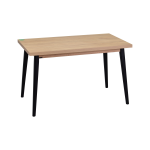 Deniz Sandalye Avanos Ahşap Mutfak Masası Takımı - 70x120 Cm Gri - Naturel/Siyah - Görsel 4