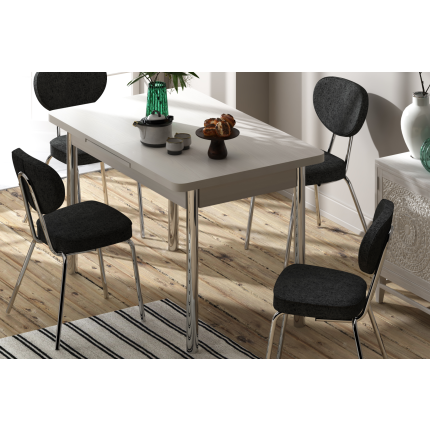 Damla Sandalye Ece Mutfak Masası Takımı - 80x120 cm