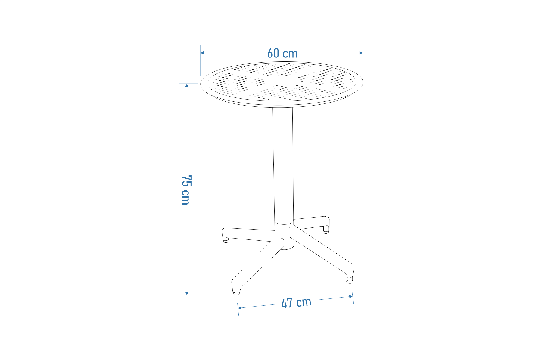 tilia16 Tilia Plastik Bahçe Balkon Bistro Katlanır Masa 60*60 cm Bej - Görsel 1