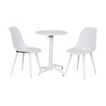 Tilia Plastik Bahçe Balkon Bistro Seti Katlanır Masa 60*60 cm Beyaz - Görsel 3