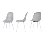 Tilia Plastik Bahçe Balkon Bistro Seti Katlanır Masa 60*60 cm Gri/Beyaz - Görsel 4