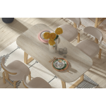 Sofya Sandalye Tiran Ahşap Mutfak Masası Takımı - 90x180 Cm Traverten/Naturel - 4 Adet - Görsel 2