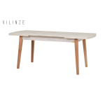 Sofya Ahşap Sandalye Aras Ahşap Traverten Mutfak Masası Takımı - 80x140 cm 6 Adet - Görsel 4