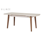 Aras Ahşap Yemek Masası Traverten/Kestane - 90*160 cm - Görsel 2