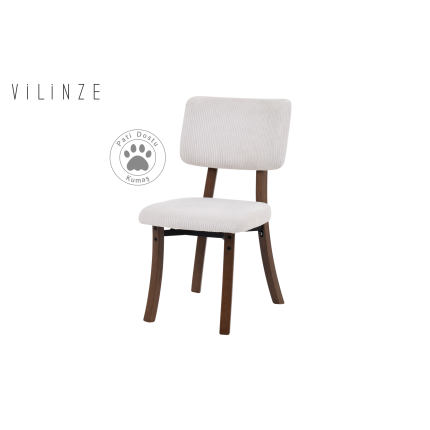 Miray Ahşap Sandalye Kestane - Beyaz