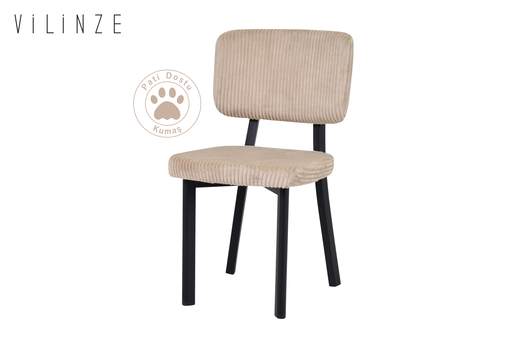 traverten-kanyon21 Miray Metal Sandalye Krem - Görsel 1