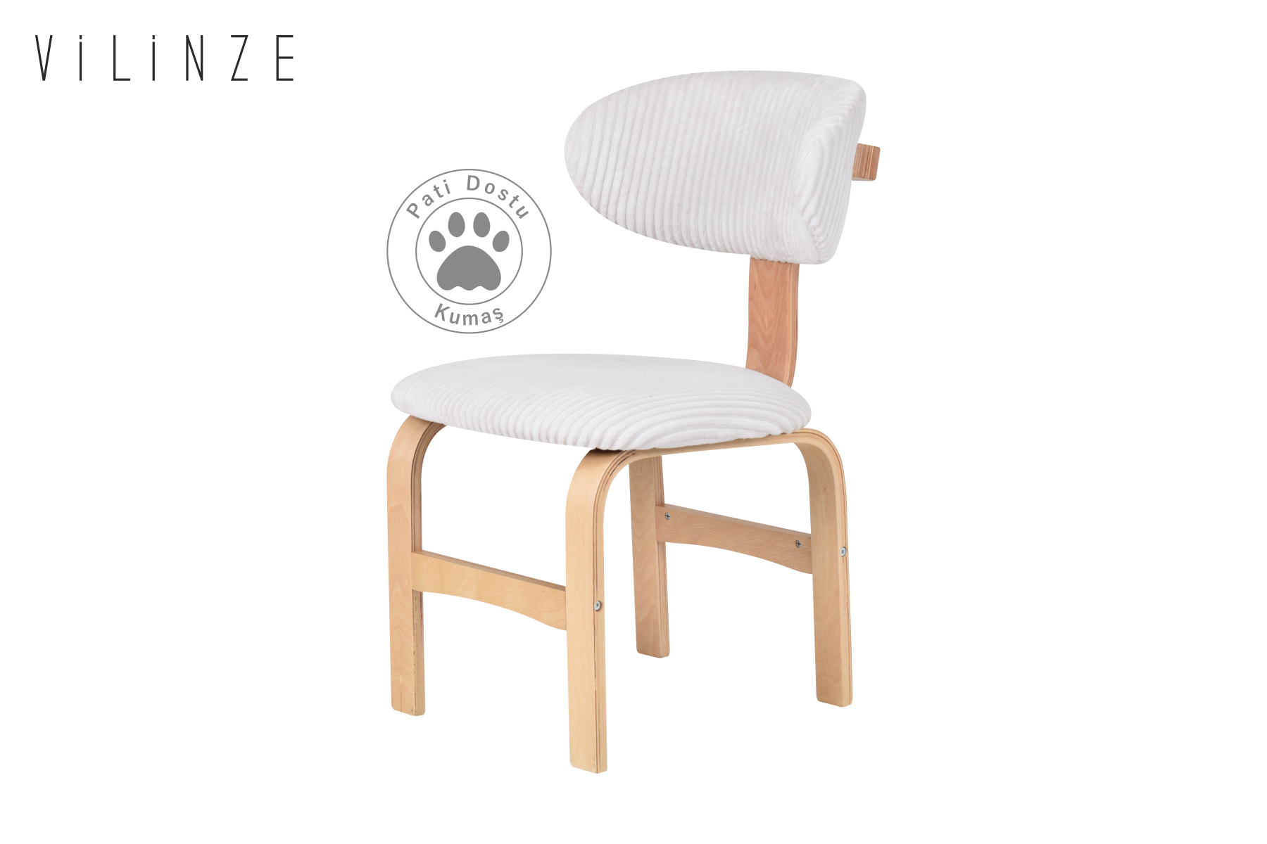 traverten-kanyon28 Sofya Ahşap Sandalye Beyaz - Görsel 1