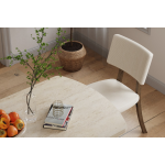 Mir Ahşap Sandalye Aras Ahşap Traverten Mutfak Masası Takımı - 80x140 cm 4 Adet - Görsel 2