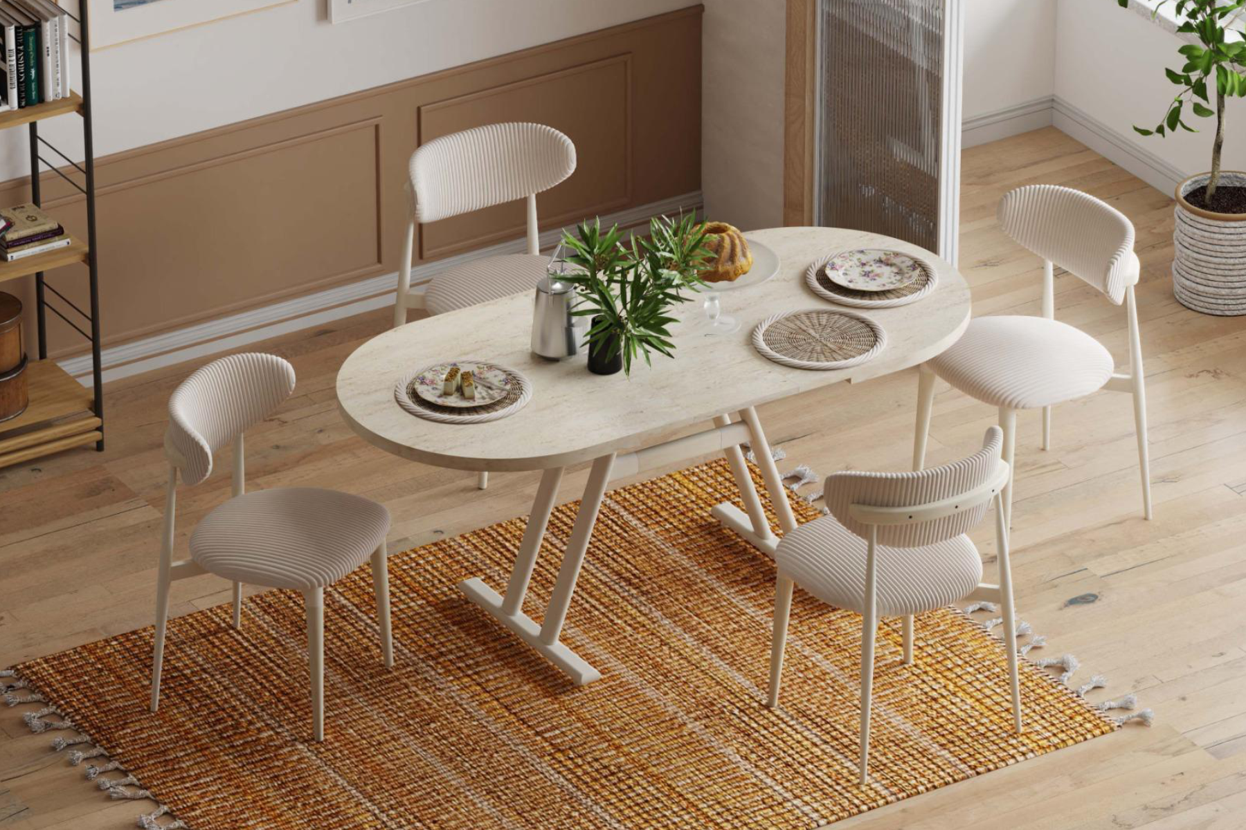 untitled-12 Venüs Sandalye Afyon Mutfak Masası Takımı - 80x140 cm - Görsel 1