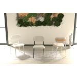 Venüs Metal Ayak Teddy Sandalye Siyah - Teddy Bej - Görsel 7